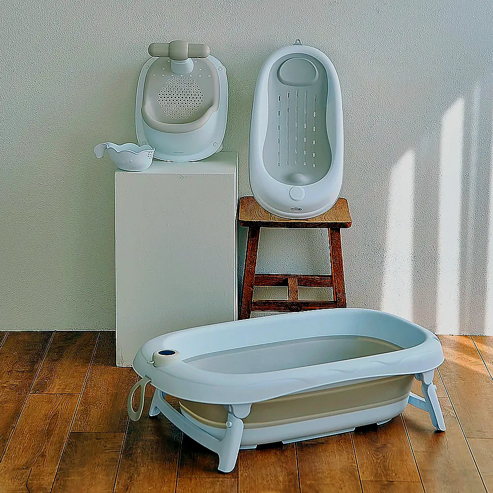 더마더 접이식 아기욕조 신생아욕조 디지털 탕온계 이미지 3