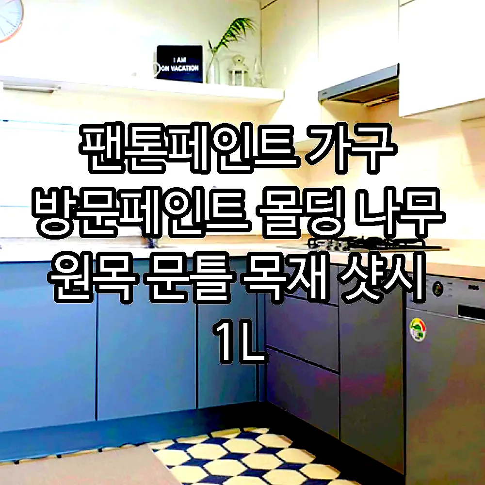팬톤페인트 가구 방문페인트 몰딩 나무 원목 문틀 목재 샷시 1L 이미지 2